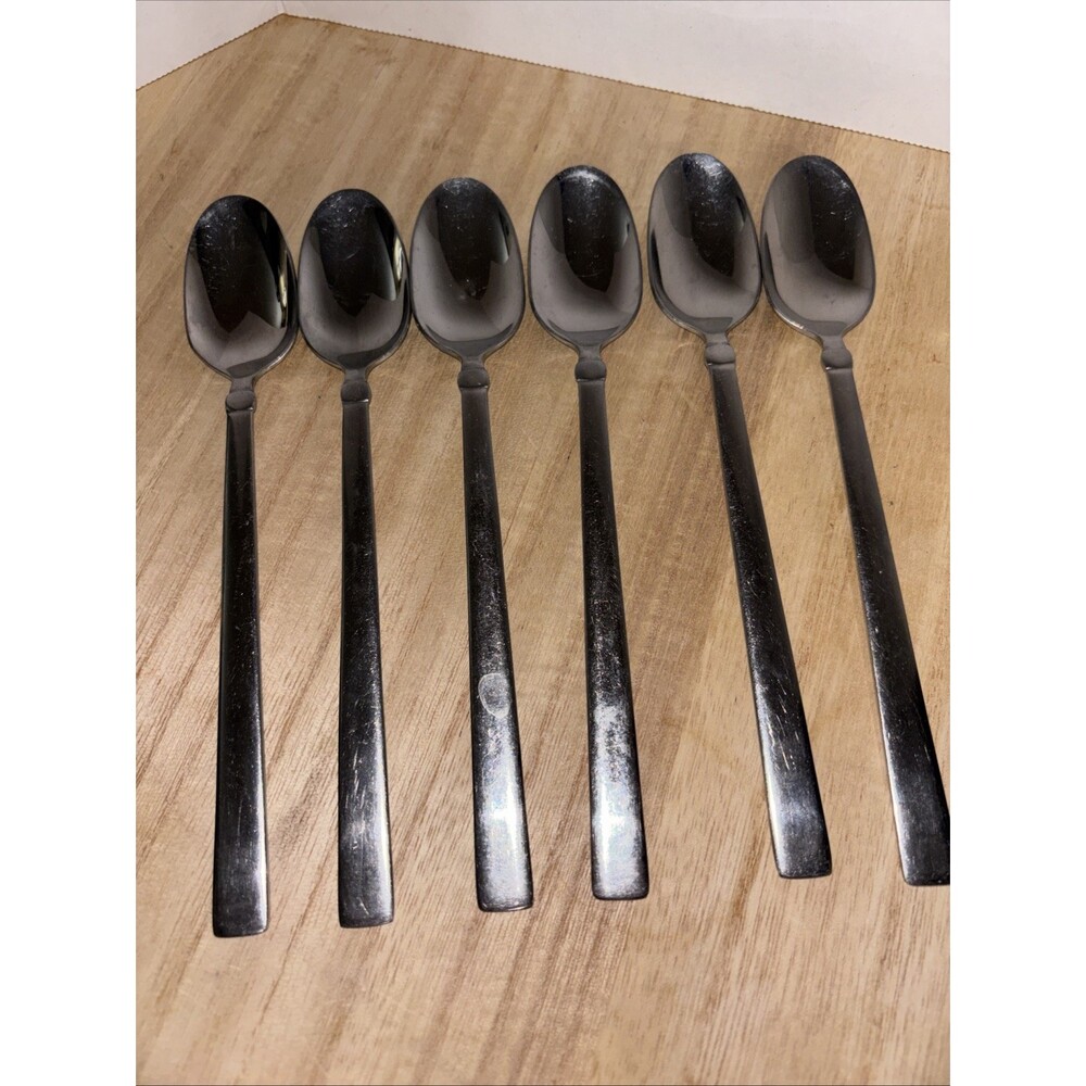 Oneida Chefs Table Stainless Flatware Place Spoons Dinner Set Of 6 18/0 - Picture 1 of 5